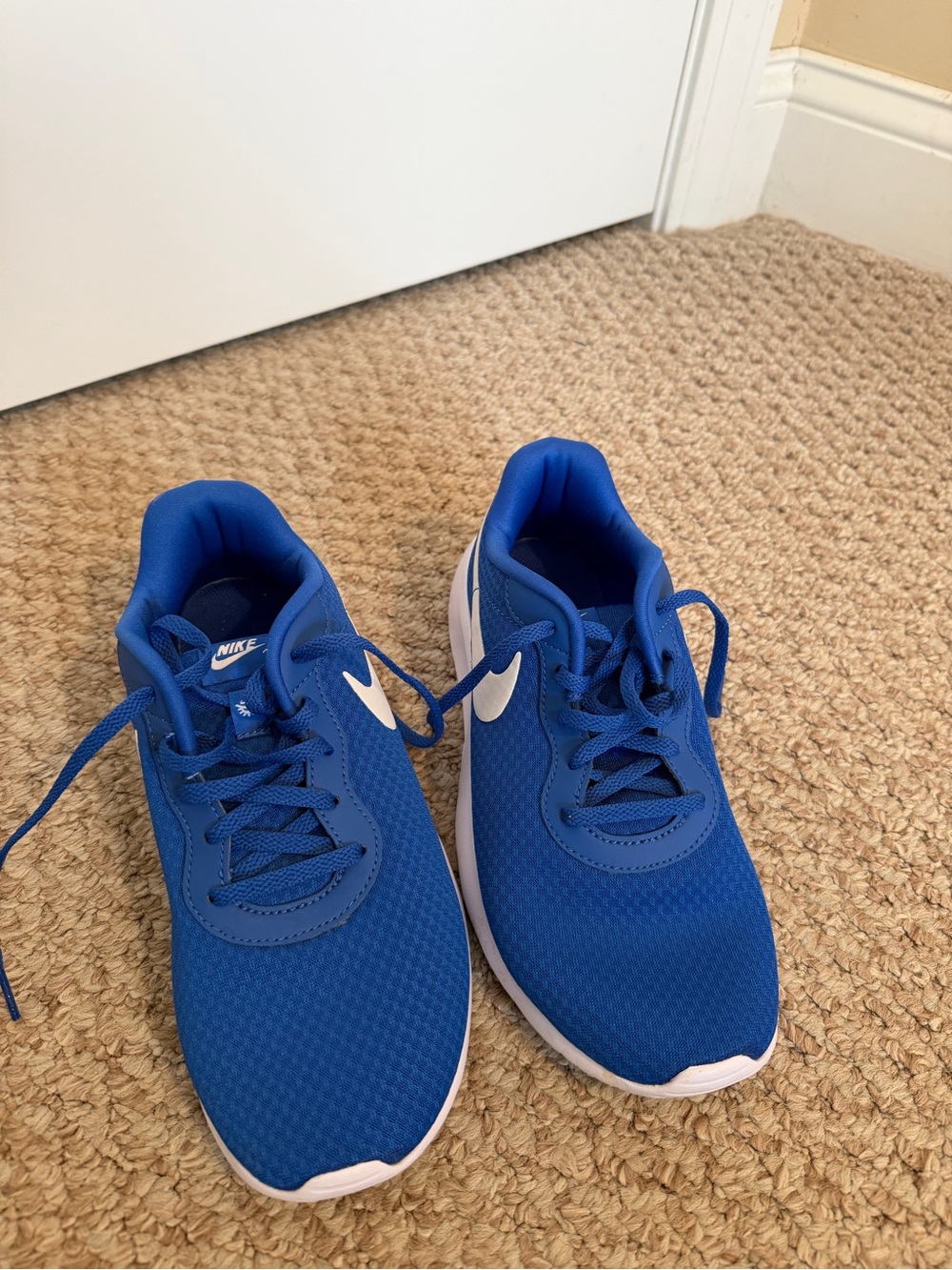 Nike Kids Royal Blue Athletic Sneakers with White Swoosh
